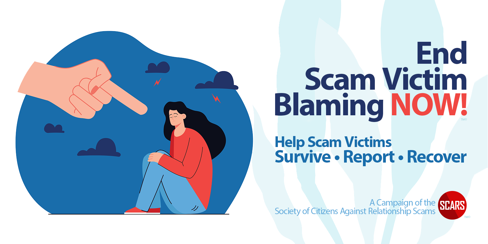 End Scam Victim Blaming NOW! Logo